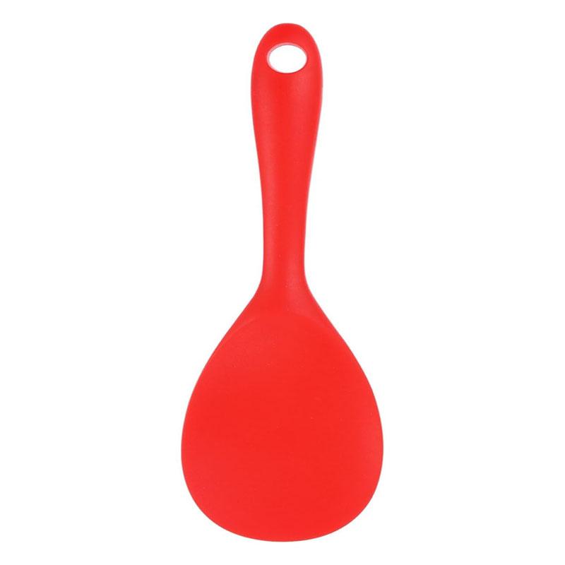 2pcs Hanging Silicone Rice Spoon Non Stick Rice Spatula Heat Resistant Rice Cooker Spoon Electric Rice Cooking Scoop with Holes