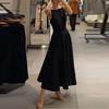 2026 Womens Elegant Solid Color Round Neck Sleeveless Fitted Midi To Maxi Dress Office Casual Wear