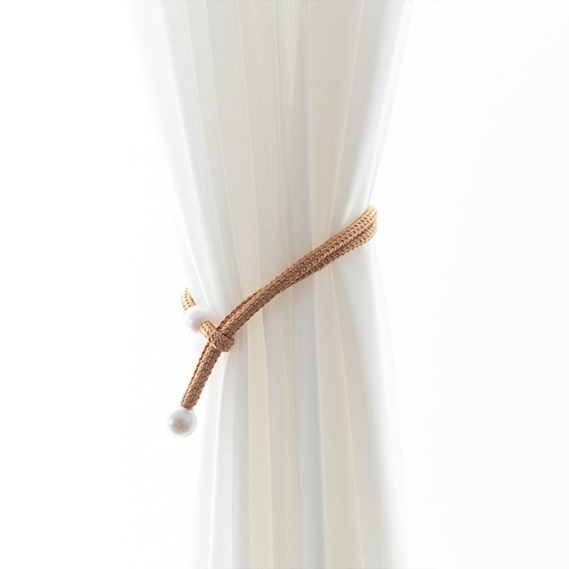 Bead Curtain Holders Woven Curtain Tapes Tiebacks with Drawstring  Decorative Curtain Holder for Home Window Decorations
