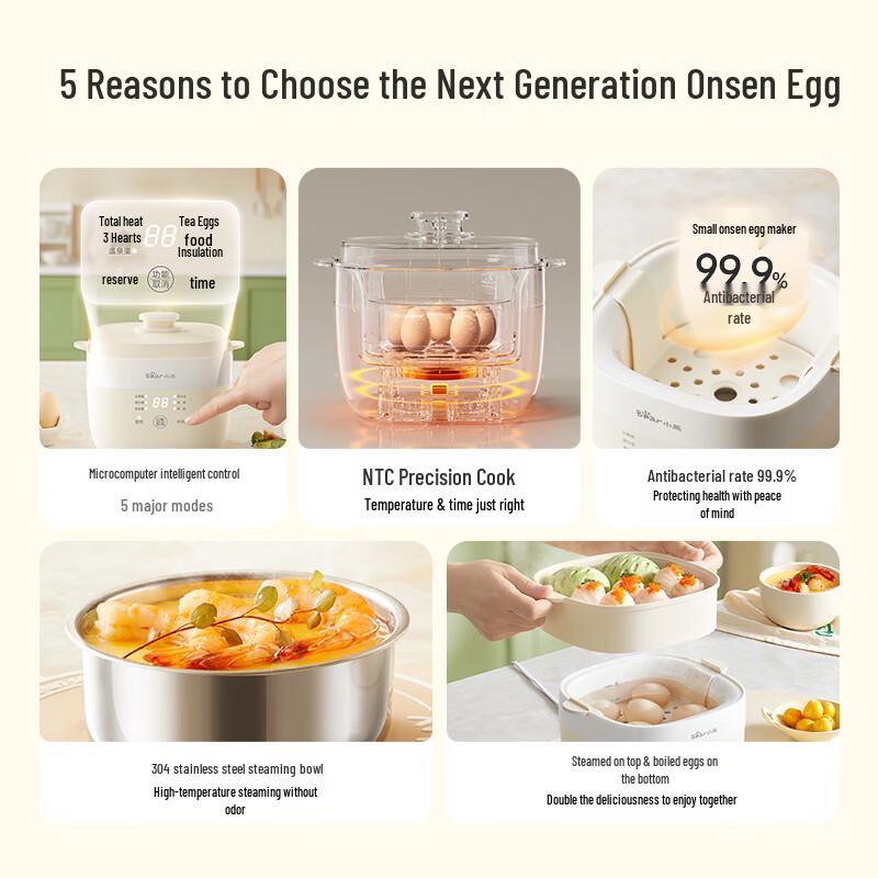 Bear Smart Multi-function Egg Cooker & Steamer