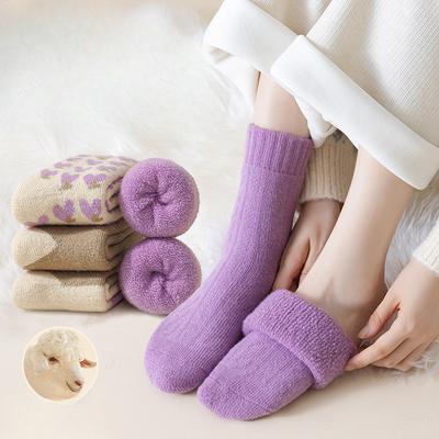 Female Winter Warm and Thick Sleeping Floor Month In The Tube Cotton Socks