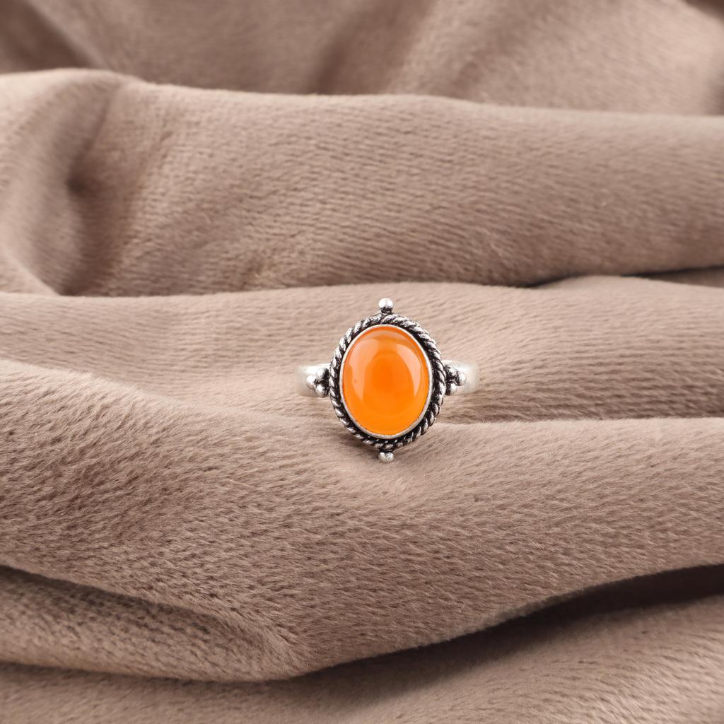 Carnelian Gemstone Jewelry, 925 Sterling Silver Ring, Handmade Gorgeous Silver Ring, Beautiful Silver Ring For Wedding Gift