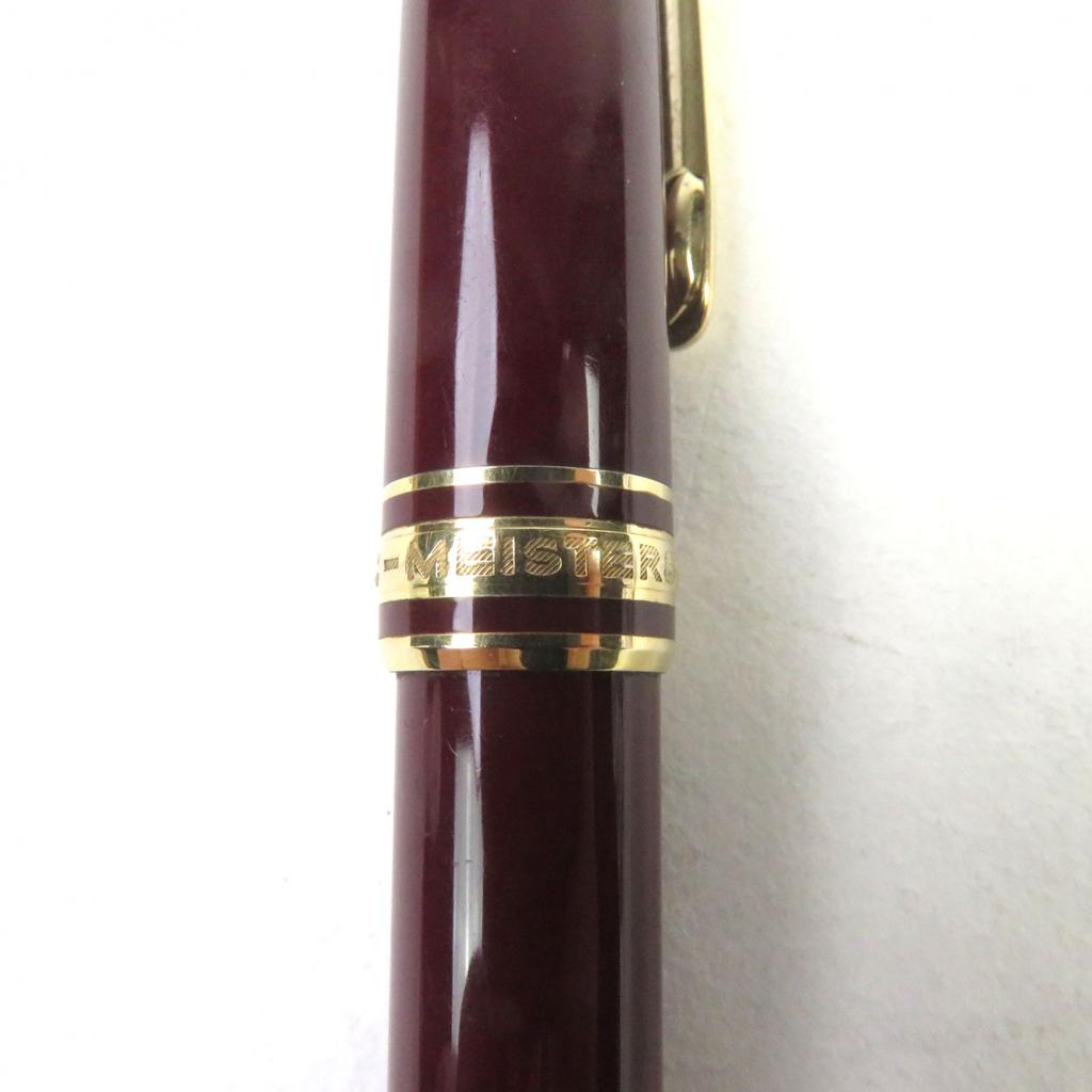 Very Good MONTBLANC Ballpoint pen Meisterstck Logo engraved White Star Twist style Used