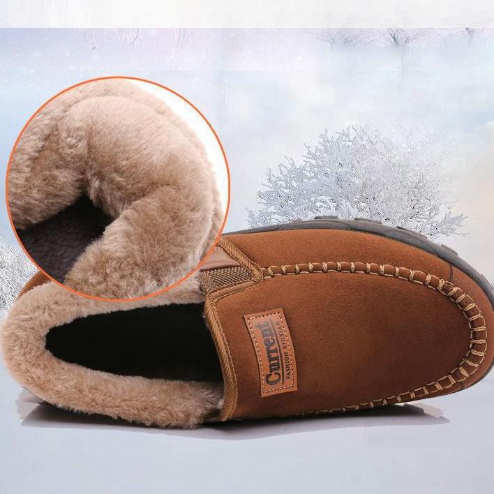 Nová móda Pánské boty Zimní Bavlněné boty Teplé Krátké plyšové kotníkové boty Zesílené Pánské boty Neklouzavé Ležérní Semišová Pánská obuv