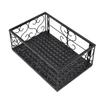 Balcony Flower Pot Stand Thickened Iron Decorative Patio Railing Shelf With Retainers for Windowsill