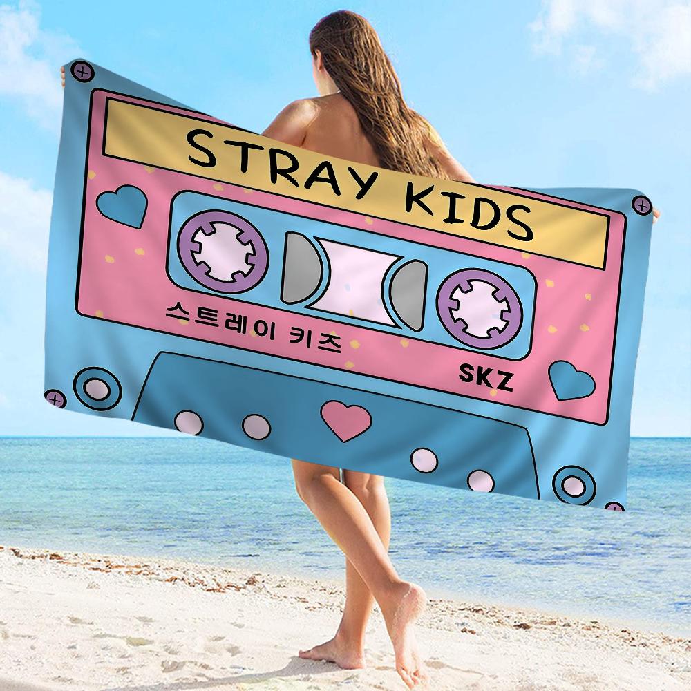 Retro Cassette Music Tape Towel Microfiber Beach Towel Absorbent Quick Dry Soft Yoga Swimming Resort Mountain Climbing Towel