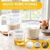 3Pcs 250/500/1000ml Measuring Cup with Handle & Scale Clear Heat-Resistant V Shaped Spout Kitchen Plastic Cooking Volume Baking
