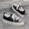 Whsi new women's shoes rhinestone white shoes versatile platform muffin shoelaces independent