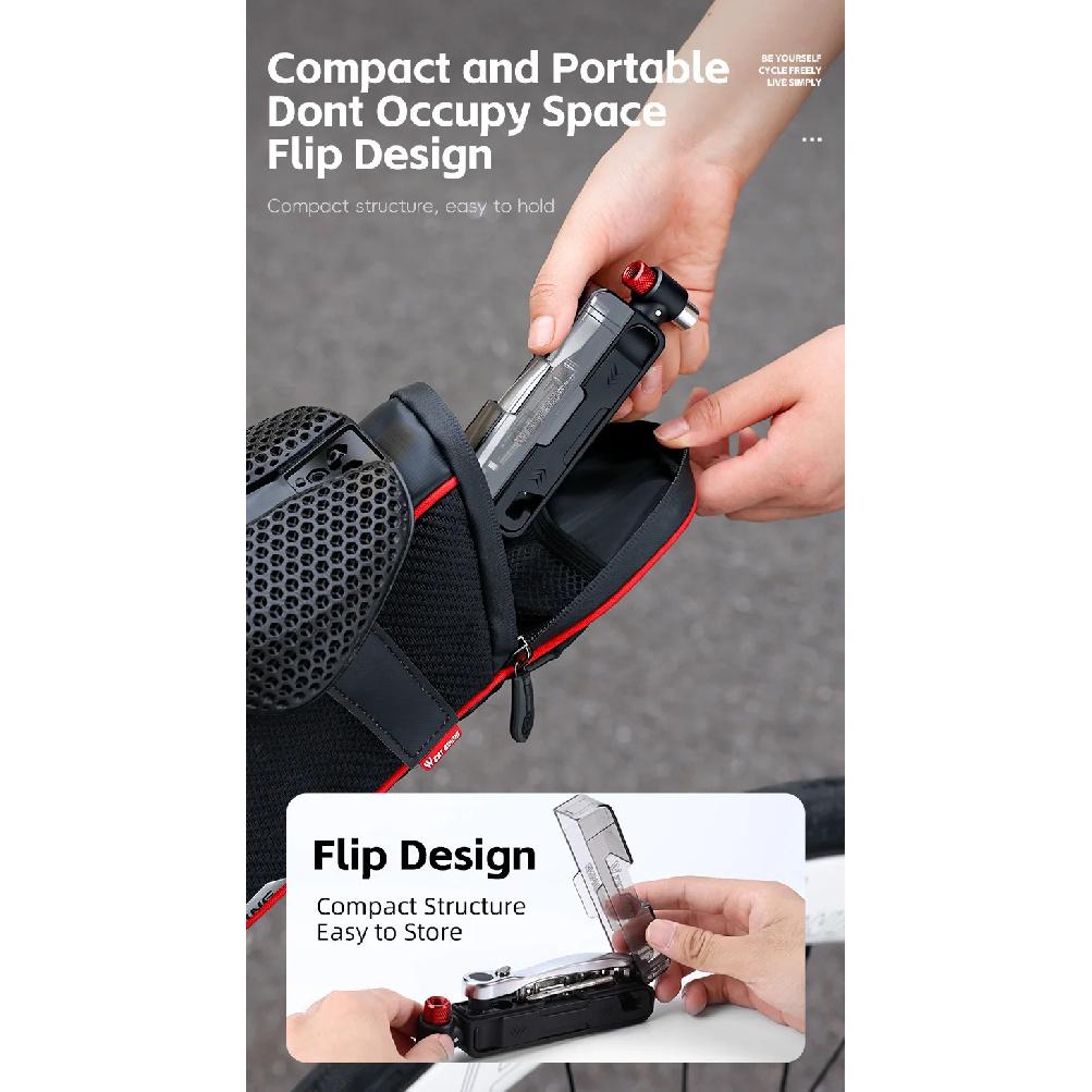 WEST BIKING Bicycle Portable Tool Kit Ratchet Wrench Tubeless Repair Kit Tyre Lever Allen Keys Set CO2 Inflator Bike Maintenance