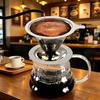 Reusable Double Layer Coffee Filter Holder, Pour Over Coffee Dripper Tea Strainer Basket Coffee Making Accessories Tool