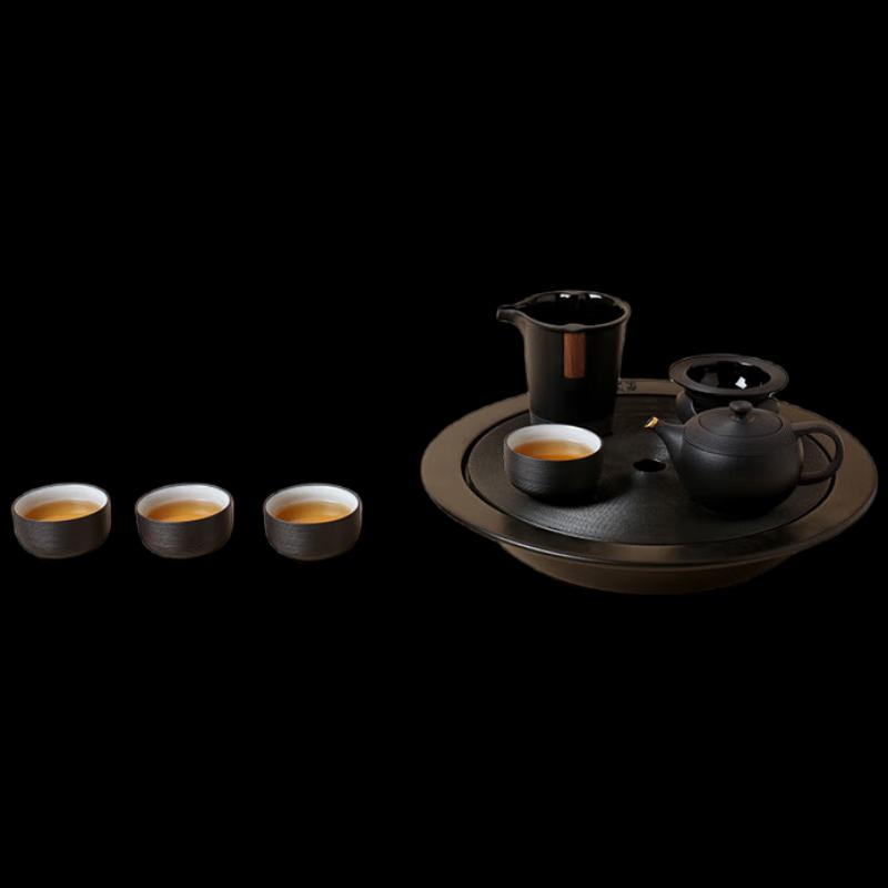 LuBao Universal Classic Black Ceramic Tea Set