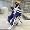 Fashion Boys Clothing Set Spring Autumn Patchwork Zipper Coat Pants 2Pcs for 4-12 Years Kids Tracksuits Teenager Casual Outfits