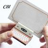 Water-based Paint Wood Holder Retro Wooden Typewriter Memo Clip, Vintage Desk Place Card Holder, for Decorative Message Photo Picture Stand