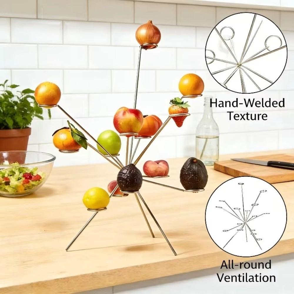 Simple Metal Fruit Bowl Sturdy Table Fruit Tray Creative Fruit Storage Rack Home Decoration