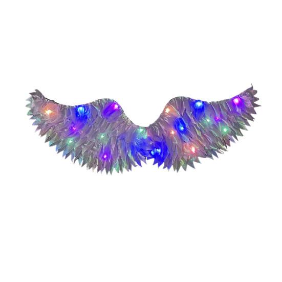 Kids Angel Wings Costume Prop Lighting Up Feather Wings Lightweight Fairy Wings for Cosplay Christmas Pageant And Stage Performance