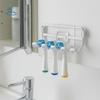 4 Slots Multi-head Toothbrush Holder Self Adhesive Metal Toothbrush Storage Rack Space Saving Wall Mounted Razor Storage Rack