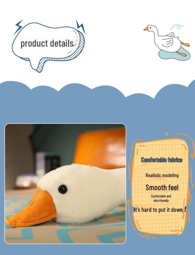 Big White Goose Plush Soothing Hug Pillow – Perfect Valentine's Day Gift