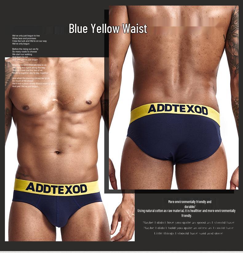 Men's Combed Cotton Low-Waist Breathable Briefs - Soft, Comfortable, and Sexy Underwear