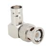 4pcs BNC Male To BNC Female Right Angle Elbow Adapter Connector 50 Ohms Brass Connector