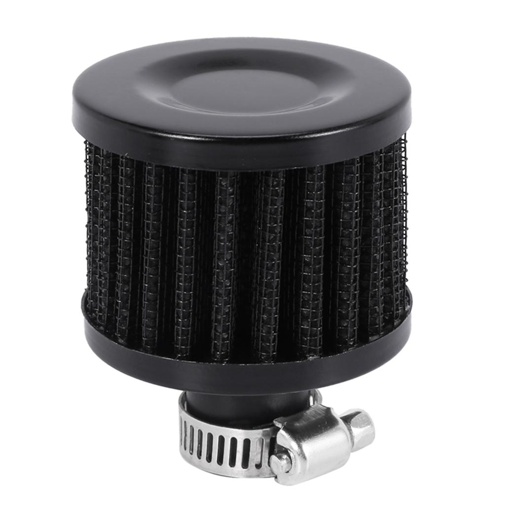 13mm Oil Mini Breather Cold Air Filter Fuel Crankcase Engine for Car Color:Silver