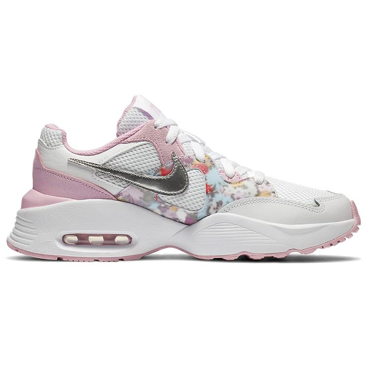 Nike Air Max Fusion Synthetic Leather Retro Mesh Low Top Kids Running Shoes Kids Running Shoes Pink White CN8568-100
