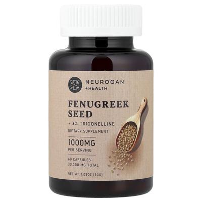 Neurogan Health, Semena pískavice řecké + 3 % trigonelinu, 60 kapslí (500 mg na kapsli)