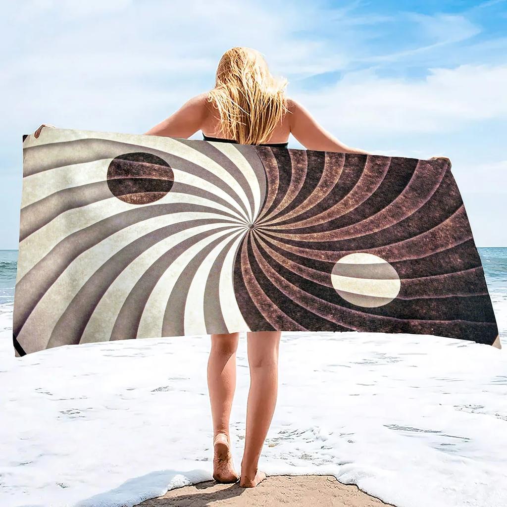 Beach Towel Yin and Yang Digital Art Quick Dry Towel Sand Proof Beach Towels Super Absorbent for Travel Pool Camping Yoga Sports