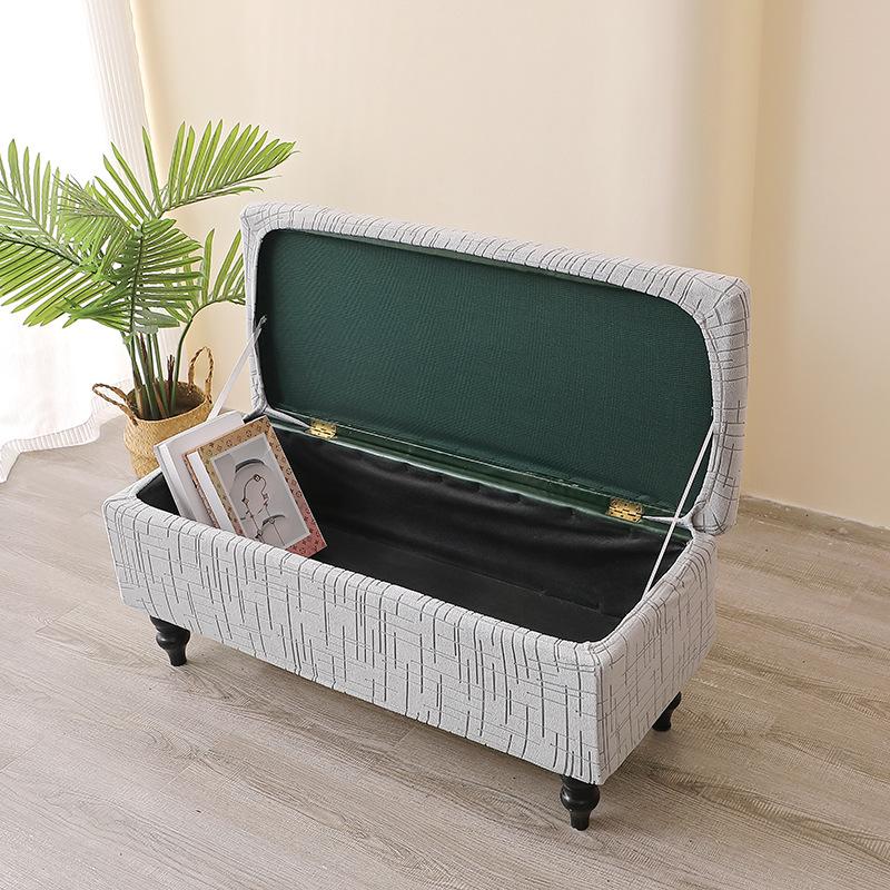 Чехол на пуф из поларфлиса Прямоугольный Однотонный Чехлы на подножку Защитный чехол для скамьи Мебель Чехол на подставку для ног дивана S 45--75cm светло-серый 3260₽