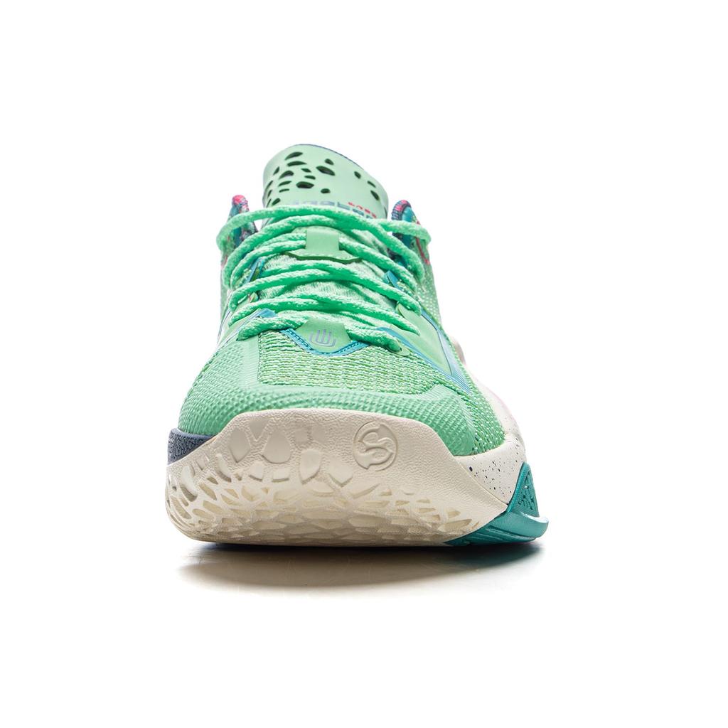 Li Ning BadFive Chase Hunt 1 Antiscivolo Copertura Leggero Rimbalzo Scarpe da Basket da Esterno Basse da Uomo Verde ABFV003-8