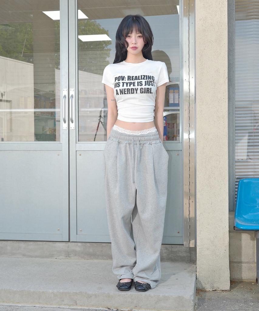 Kimseupeulesikoteunmakes [Kim Shabu Kal X Kim] Voix Single Pleat Ballon Pants Grey