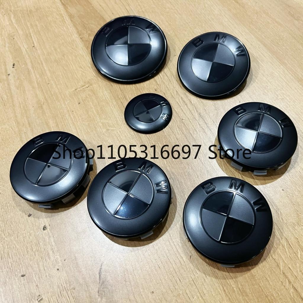 For BMW 5G31The new matte black badge is suitable for BMW 2 3 5 Series x1 x3 x5 x6 modified black splicing front and rear wheel hub covers.