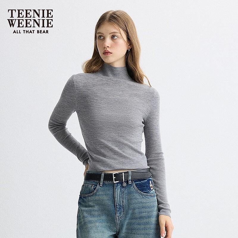 Teenie Weenie Women's Half-High Neck Knit Sweater