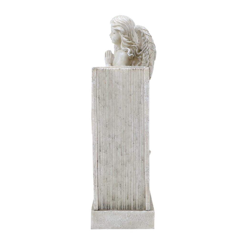 Angel Garden Statue,Fluorescent Angel Figurines Garden Decors Waterproof Praying Angel Figurine Sculpture for Yard Patio