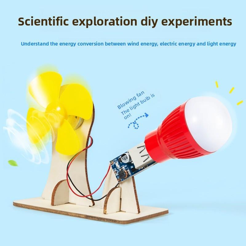 Science Experiment Diy Wind Power Generator Kit For Students Educational Physics Toy
