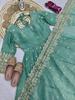 Damen Bollywood Partykleidung Fandy Seidenkleid Hose Dupatta Set Indisches Designer Anarkali Salwar Anzug