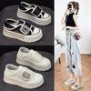 Leather platform mesh shoes women's new spring women's shoes versatile sports shoes spring height increase casual