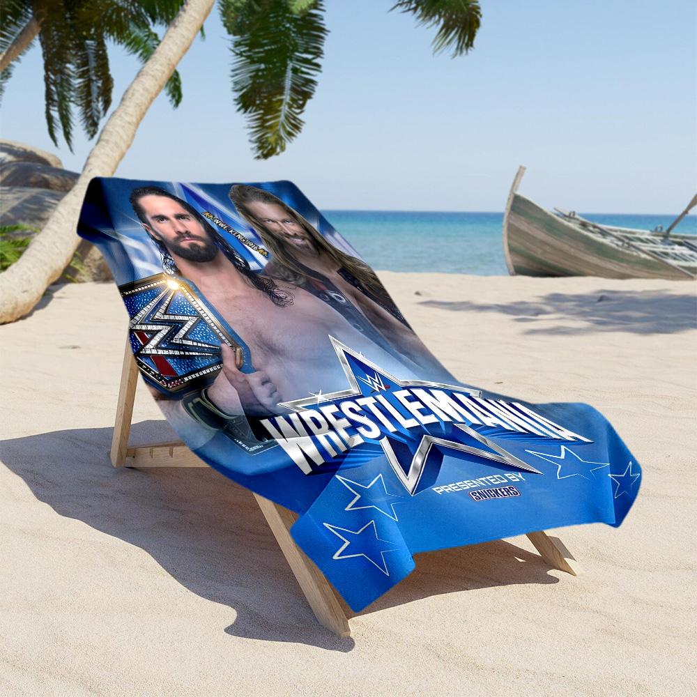 Wrestlemania Beach Towel Super Soft Absorbent Comfortable Lightweight