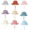 Baby Cotton Bucket Hat  Children Sunscreen Outdoor Caps Boys Girls Print Hat Unisex Beach Fishing Hat