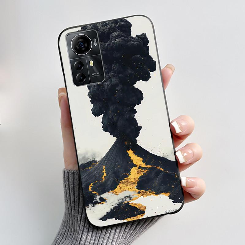 Casing For ZTE Blade A72s A7050/V41 Smart Case Luxury Dragon Cute Cool Boys Girls Black Matte Soft TPU Silicone Shell Back Cover