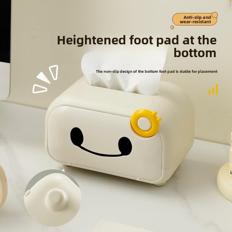 Tissue Box Storage Living Room High-end Paper Box Cream Wind Cute Paper Box Household Plastic Car Napkin Paper Box