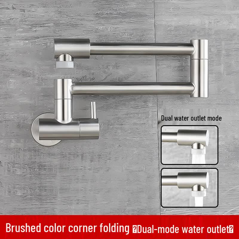 Stainless Steel Wall-Mounted Foldable Kitchen Faucet