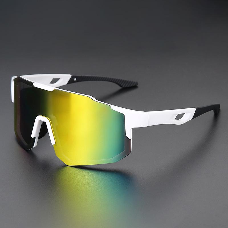 New color-changing sunglasses for outdoor sports, large-frame cycling glasses for men and women, windproof running glasses/9337