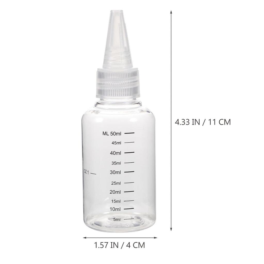 FRCOLOR 50ml Graduated Dropper Bottles, Set of 20, Transparent Dropper Bottles, Lightweight, Portable, for Crafts, Painting, Aromatherapy, etc.