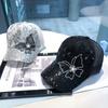 Sequin Baseball Cap for Women and Men, Summer Mesh Back, Rhinestone Butterfly, Fashion Sun Hat, Universal for Men and Women, Short Brim