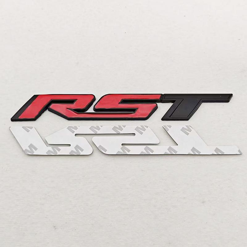 

3D Metal Car Sticker Logo RST Emblem Fender Side Rear Trunk Badge For Chevrolet Silverado Tahoe Suburban Traverse Accessories красный черный