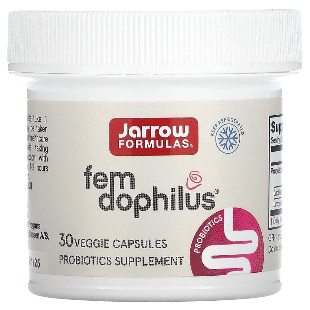 Jarrow Formulas Vegan Fem Dophilus 5 Billion CFU Veggie Capsules, 30 Count