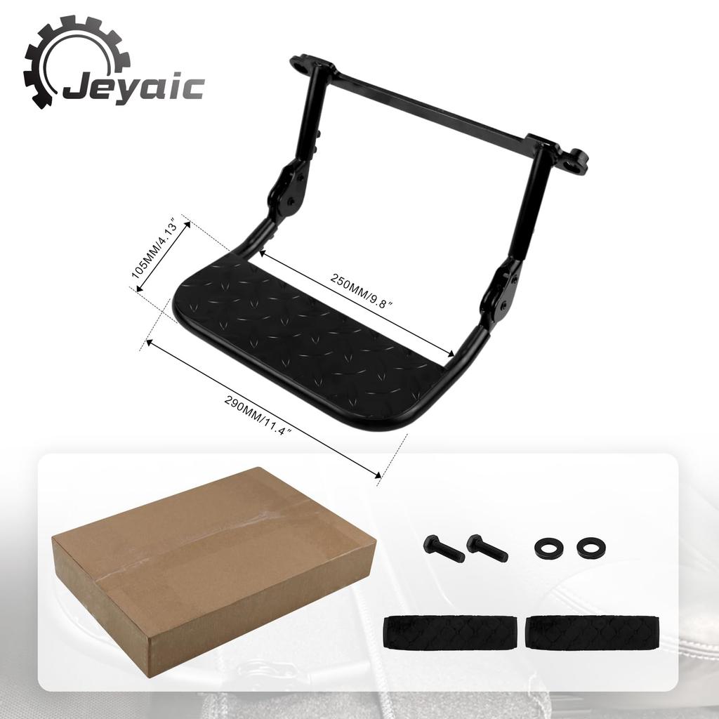 Jeyaic Folding Passenger Seat Footrest with Cover for Toyota Regius 200 Series Adjustable Height and Angle Hiace, Ace, S-GL (Models 1-7),
