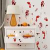 Self-paste Ghost Wall Sticker Waterproof Bloody Hand Decal  Halloween