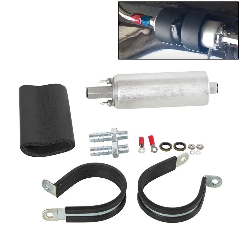 Universal Aluminum Fuel Pump for GSL392 Fuel Line 255 LPH Inline External High Pressure Pump With Kit Car Accessories FP-1037