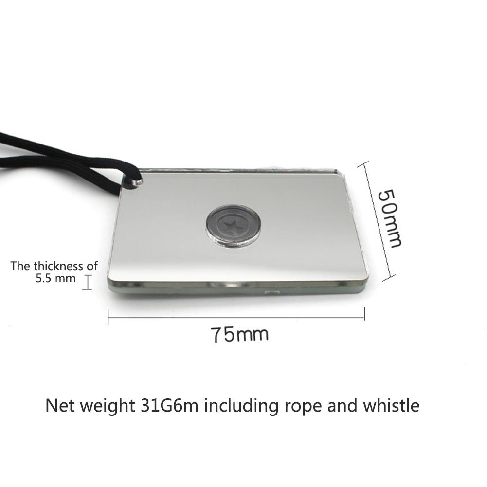 Survival Signal Mirror Emergency Rescue Acrylic Reflective Mirror Multifunction Outdoor Reflector Mirror Travel Hiking Accessory